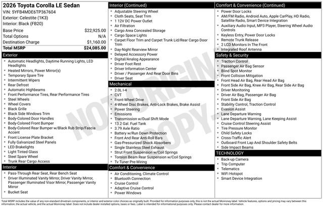 Used 2026 Toyota Corolla LE image 25