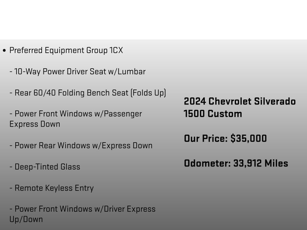 Used 2024 Chevrolet Silverado 1500 Custom AWD/4WD image 6