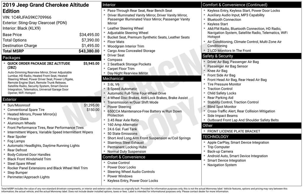 Used 2019 Jeep Grand Cherokee Altitude image 5
