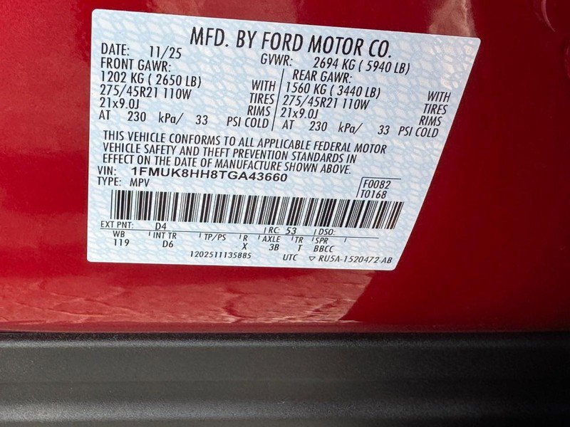 New 2026 Ford Explorer Platinum w/ LUX Leather Package image 20