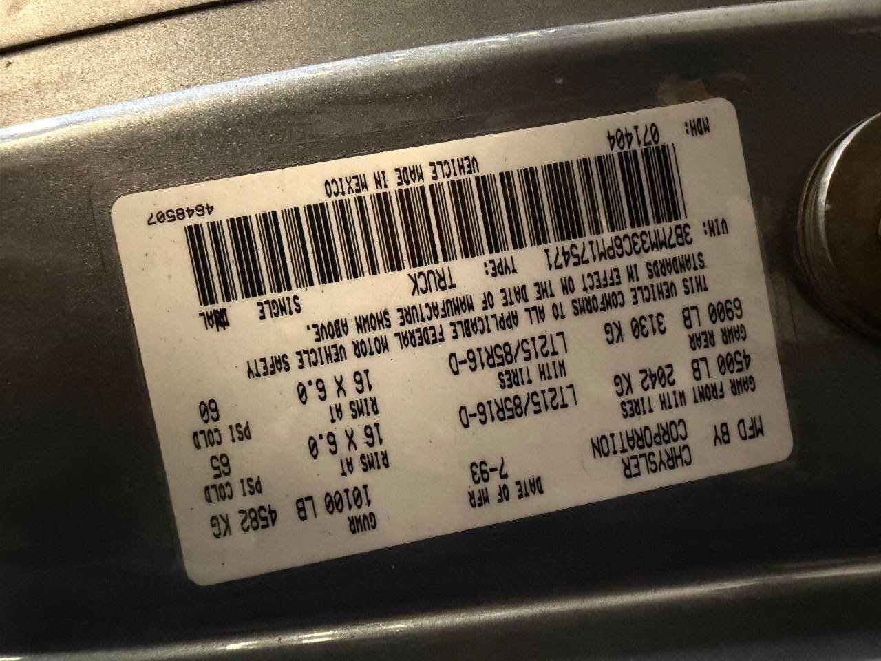 Used 1993 Dodge D/W Truck 350 image 16