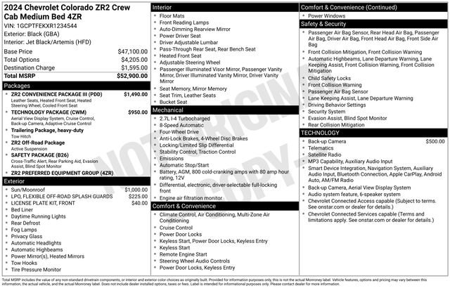 Used 2024 Chevrolet Colorado ZR2 w/ ZR2 Convenience Package III AWD/4WD image 44