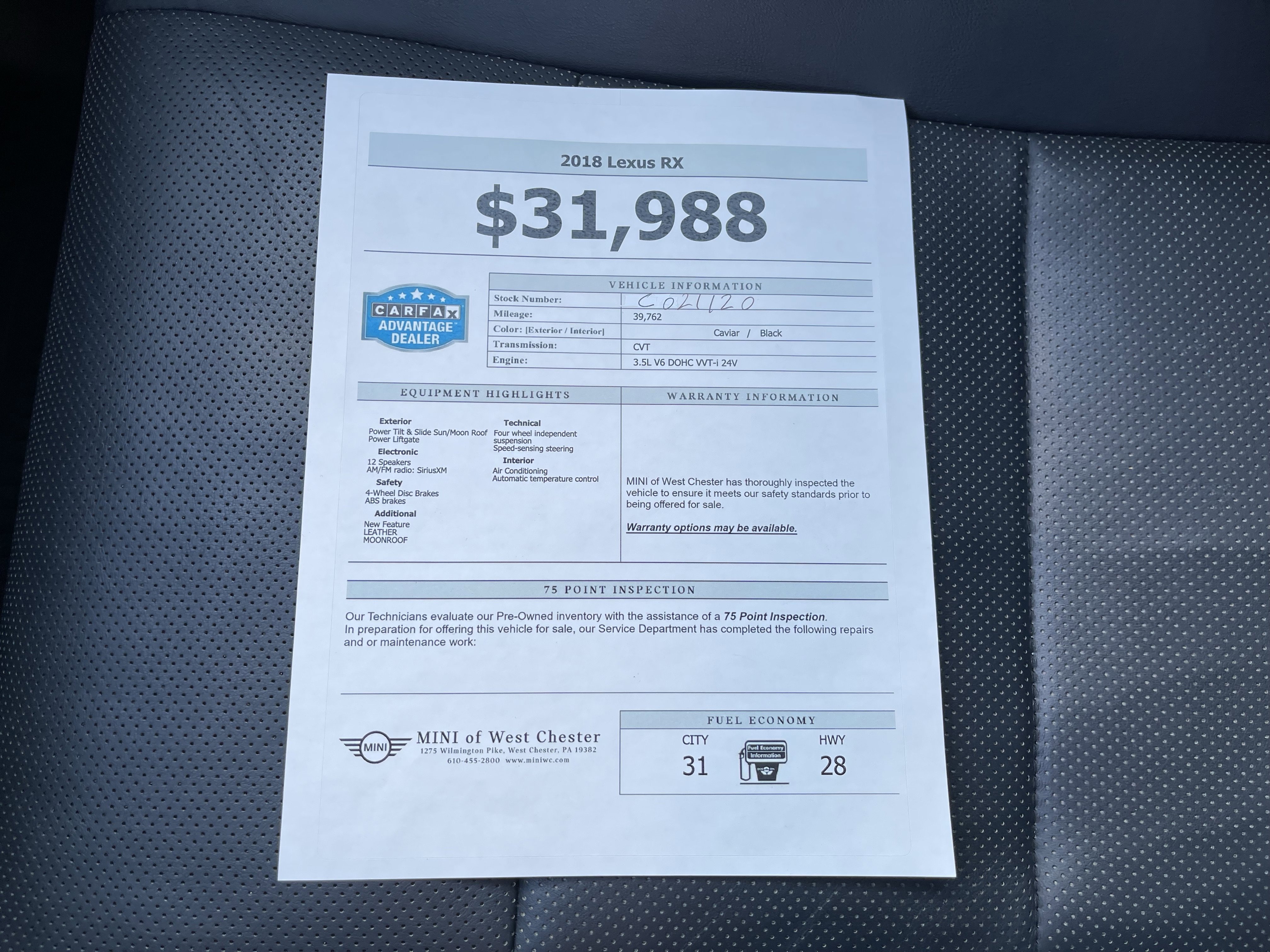 Used 2018 Lexus RX 450h AWD w/ Premium Package image 19