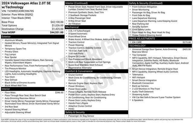 Used 2024 Volkswagen Atlas SE FWD image 26
