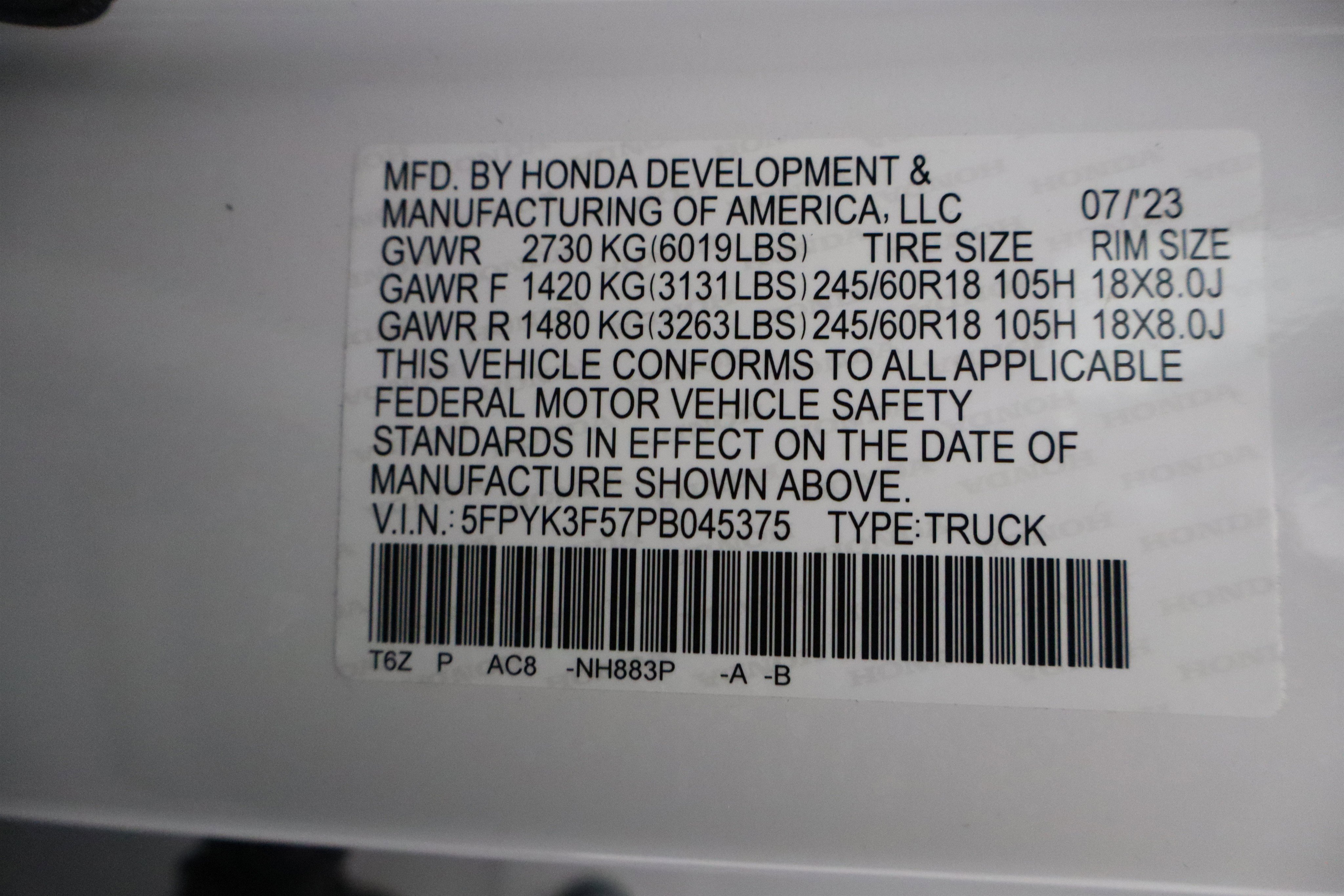 Used 2023 Honda Ridgeline RTL image 37