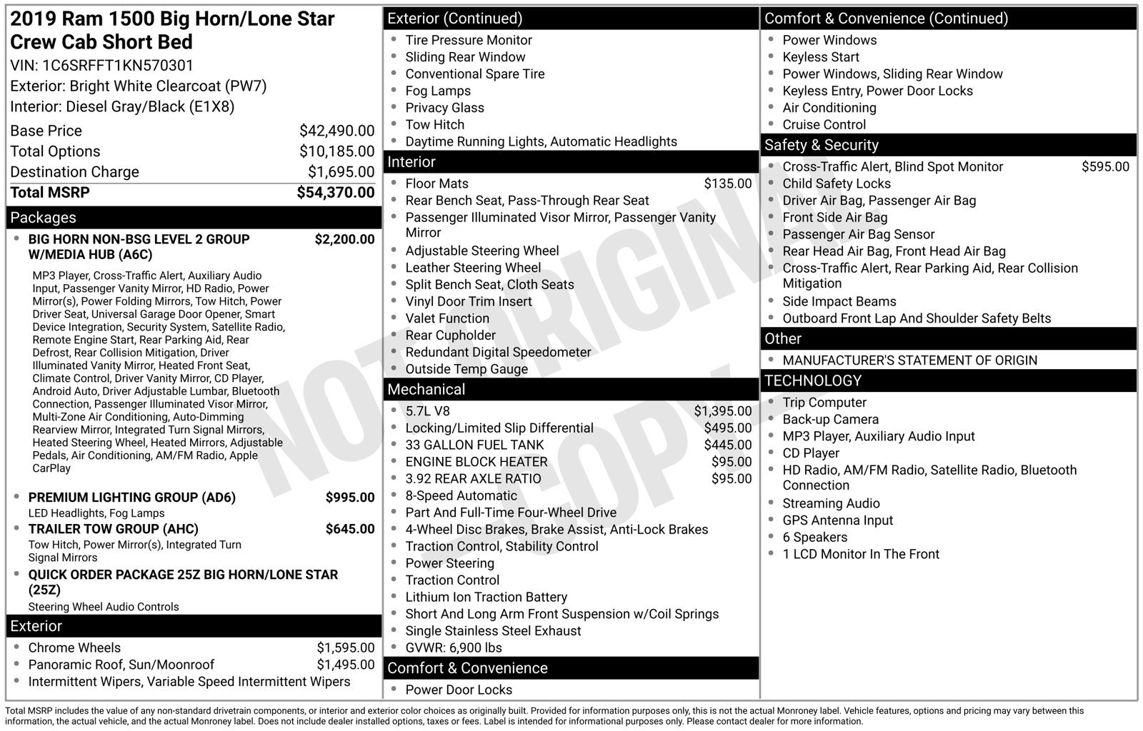 Certified 2019 RAM 1500 Big Horn AWD/4WD image 32