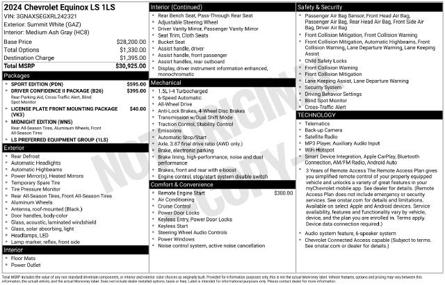 Used 2024 Chevrolet Equinox LS w/ Sport Edition AWD/4WD image 18