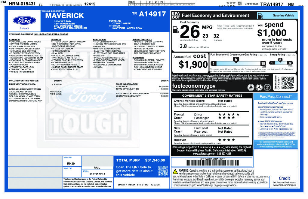 Used 2026 Ford Maverick XLT FWD image 5