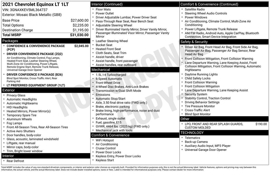 Used 2021 Chevrolet Equinox LT image 7