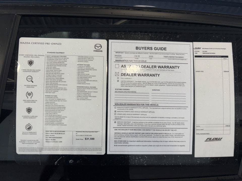 Certified 2025 MAZDA CX-50 AWD 2.5 S w/ Weather Package image 33