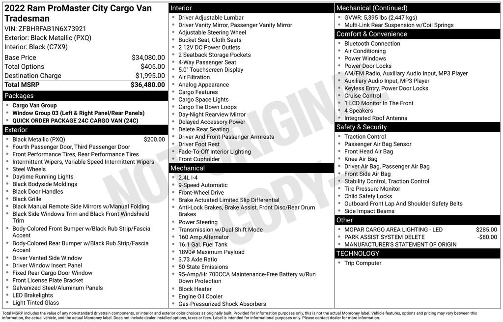 Used 2022 RAM ProMaster City Tradesman image 13