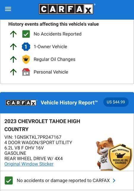 Used 2023 Chevrolet Tahoe High Country image 5