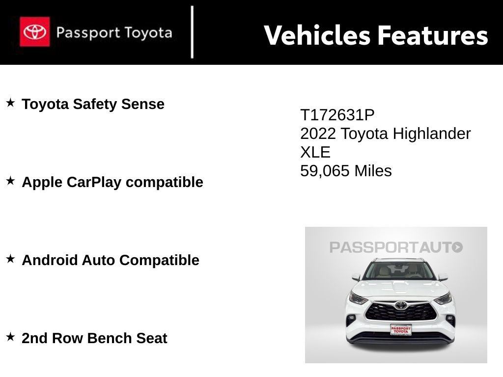 Used 2022 Toyota Highlander XLE AWD/4WD image 11