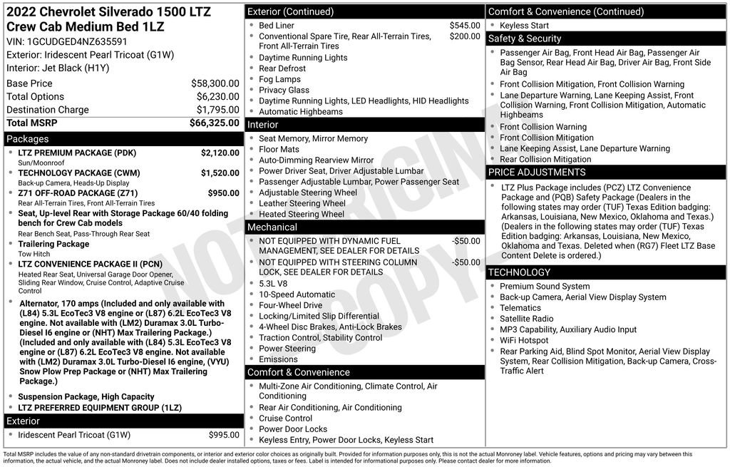 Certified 2022 Chevrolet Silverado 1500 LTZ w/ LTZ Premium Package AWD/4WD image 37