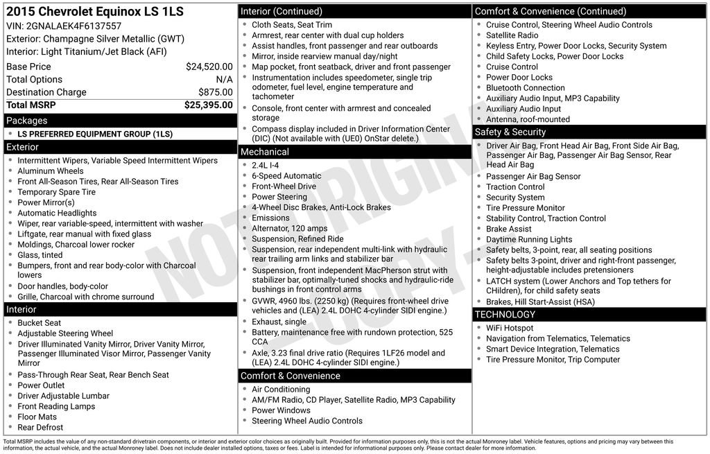 Used 2015 Chevrolet Equinox LS image 18