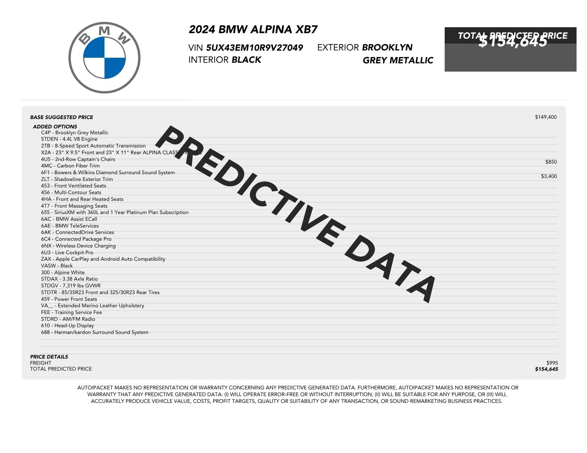 Used 2024 BMW ALPINA XB7 AWD/4WD image 89