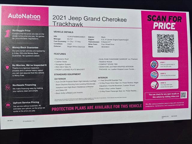 Used 2021 Jeep Grand Cherokee Trackhawk AWD/4WD image 23