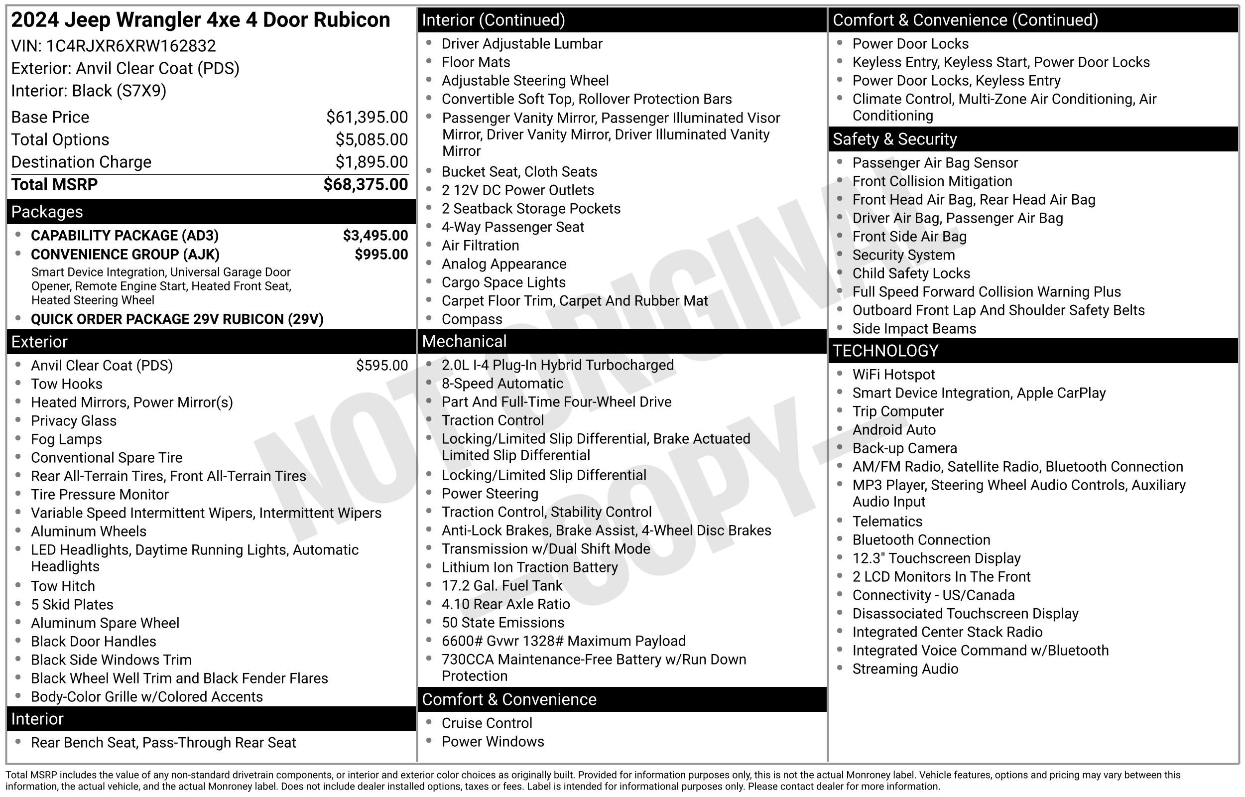 Used 2024 Jeep Wrangler Unlimited Rubicon 4xe w/ Capability Package AWD/4WD image 2