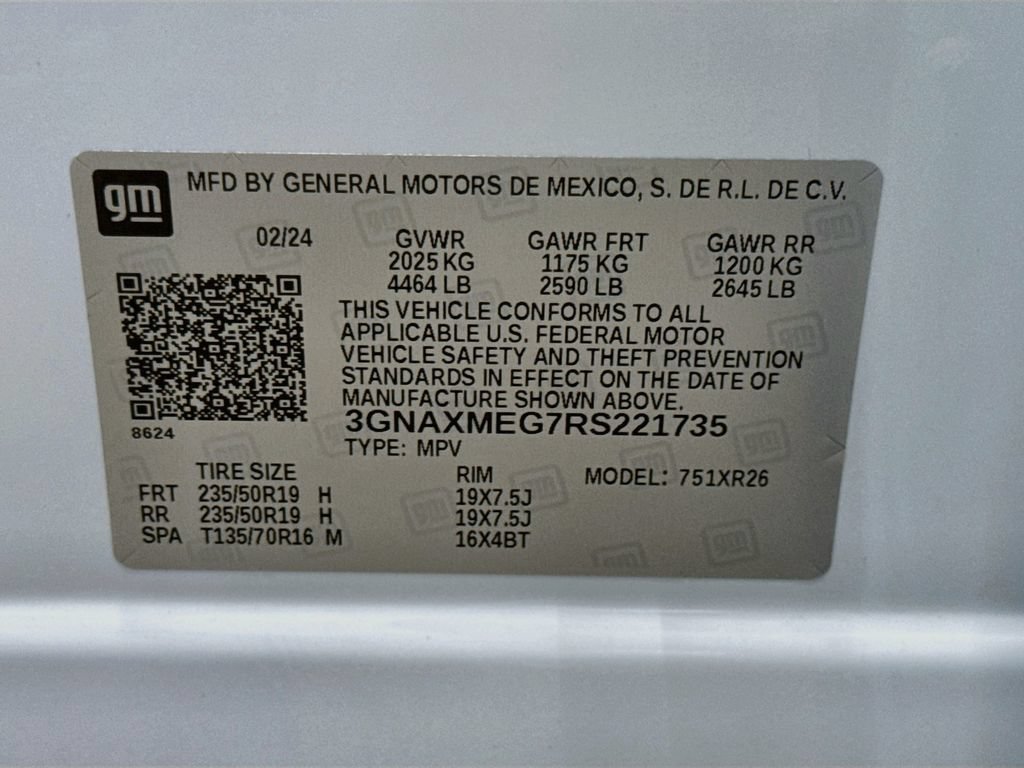 Used 2024 Chevrolet Equinox RS w/ LPO, Floor Liner Package FWD image 31