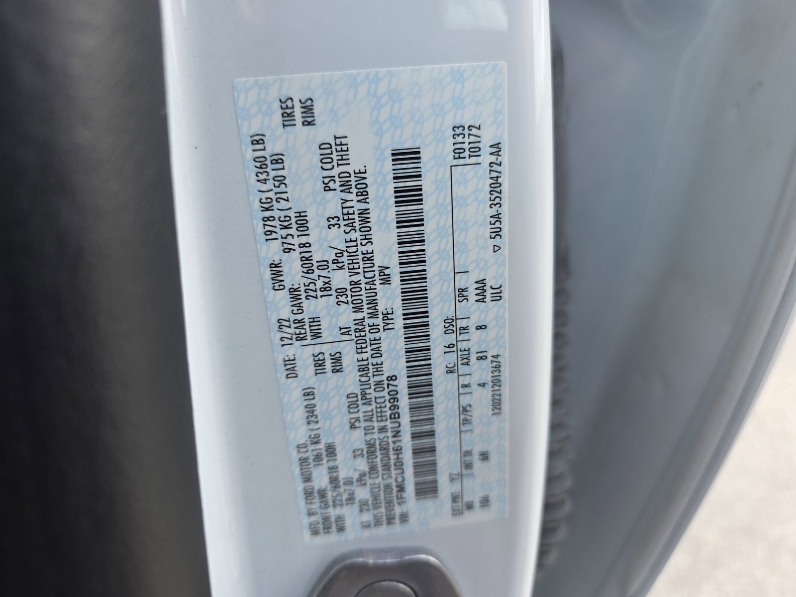 Used 2022 Ford Escape SEL image 34