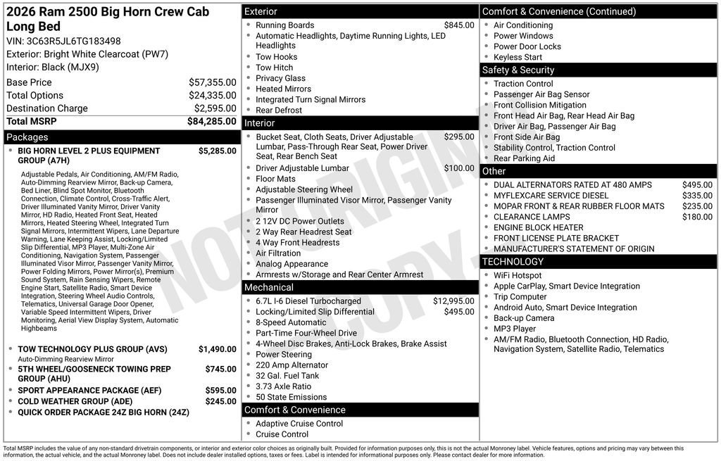 New 2026 RAM 2500 Big Horn AWD/4WD image 6