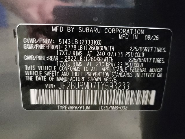 New 2026 Subaru Outback Wilderness AWD/4WD image 36