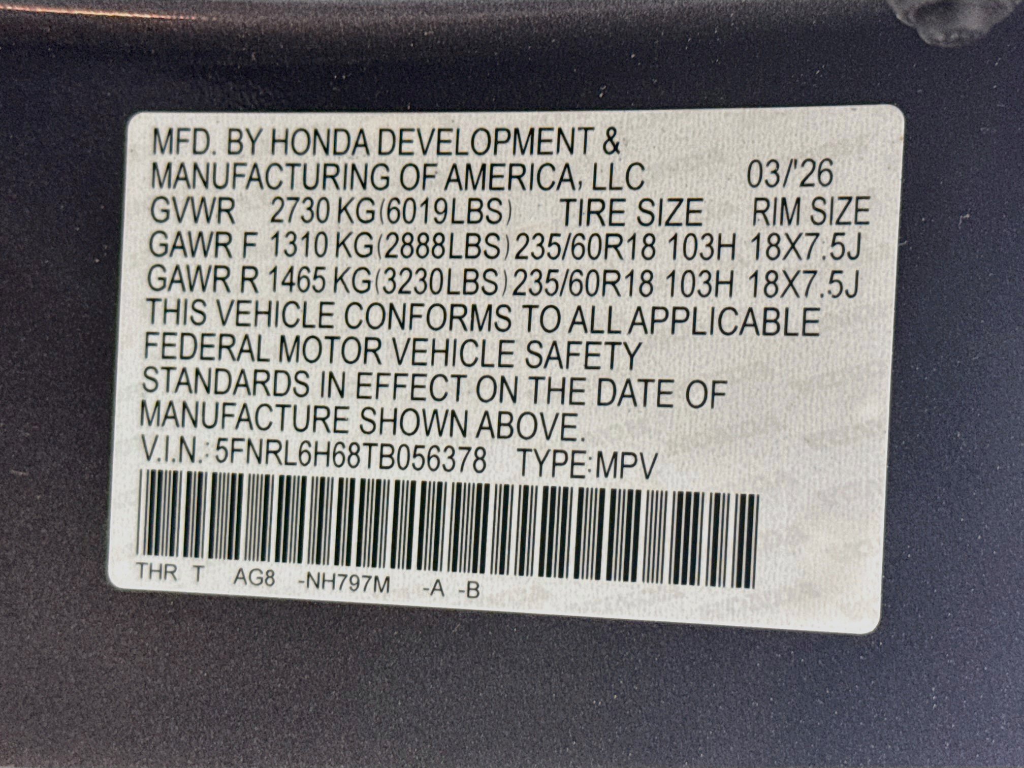 Certified 2026 Honda Odyssey EX-L image 40