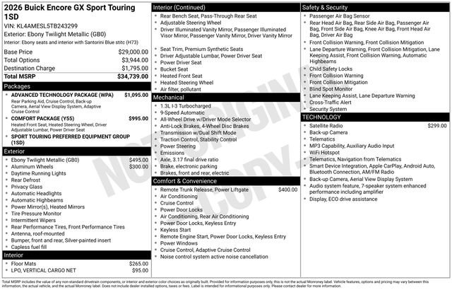 New 2026 Buick Encore GX Sport Touring w/ Advanced Technology Package AWD/4WD image 23