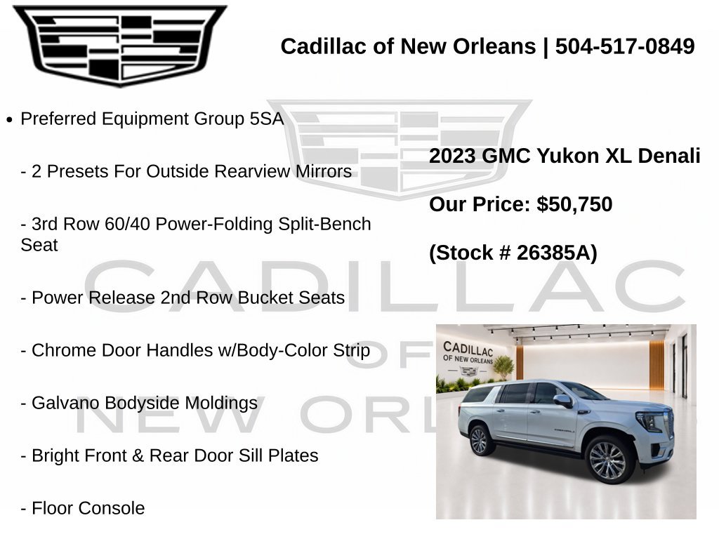 Used 2023 GMC Yukon XL Denali w/ Denali Reserve Package RWD image 7