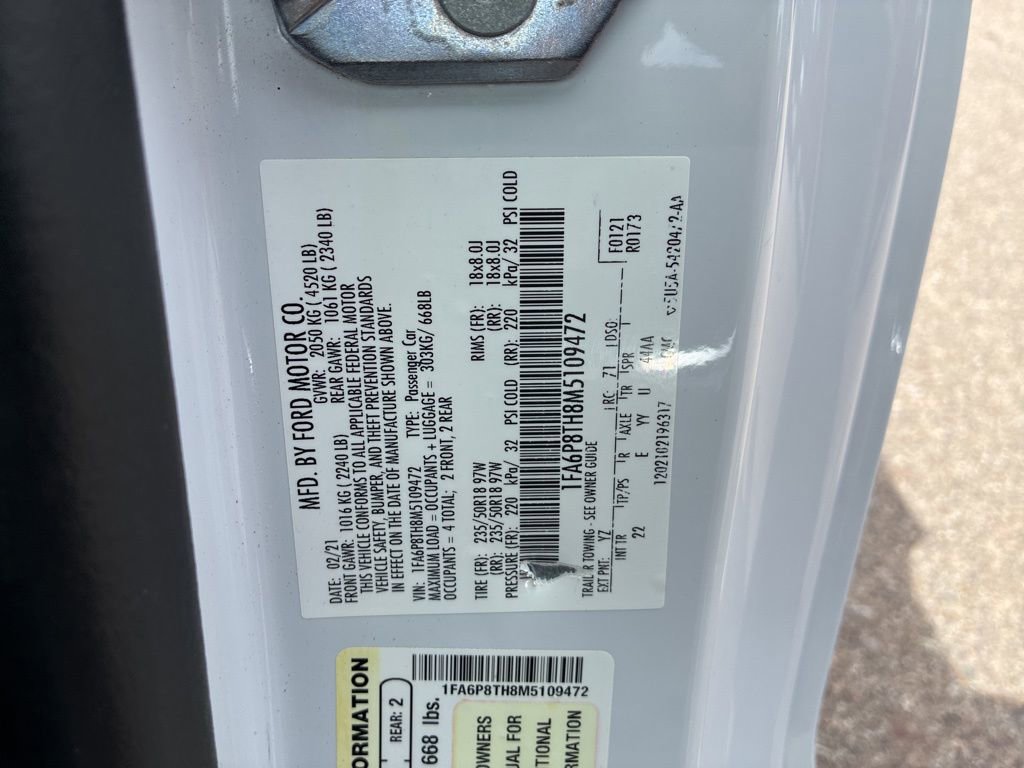 Used 2021 Ford Mustang Coupe w/ Equipment Group 101A RWD image 25