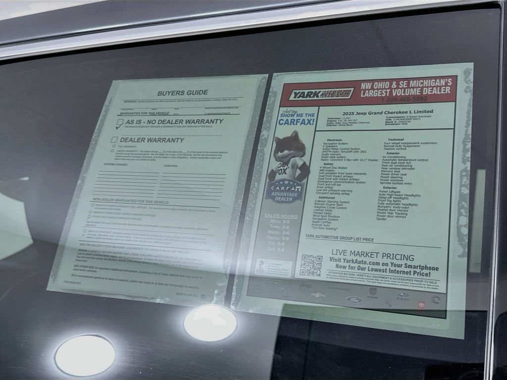 Certified 2025 Jeep Grand Cherokee L Limited AWD/4WD image 15