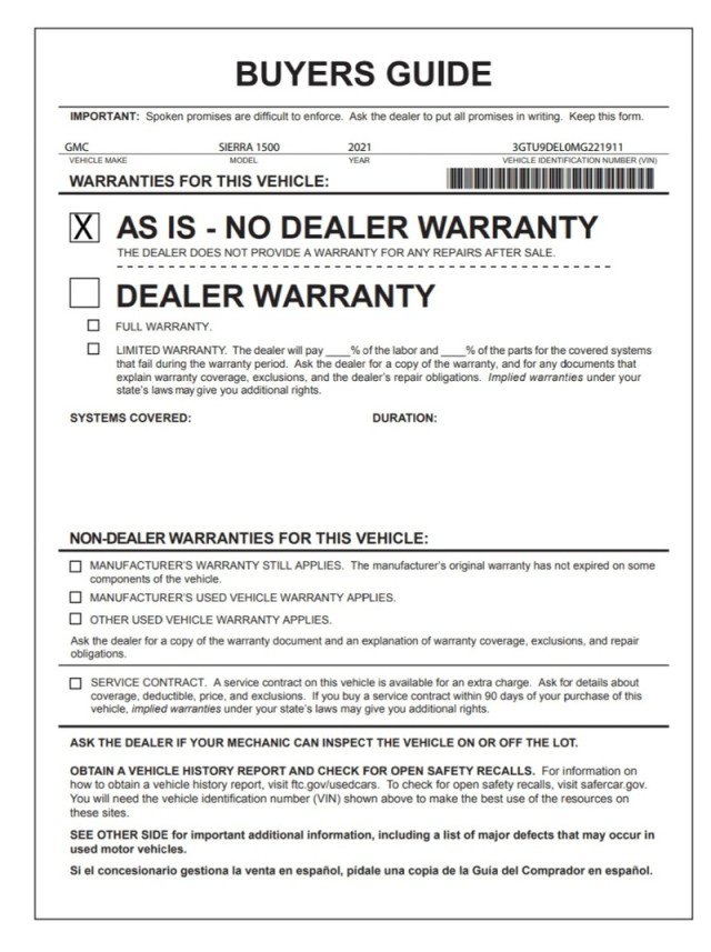 Used 2021 GMC Sierra 1500 SLT w/ SLT Premium Plus Package AWD/4WD image 32