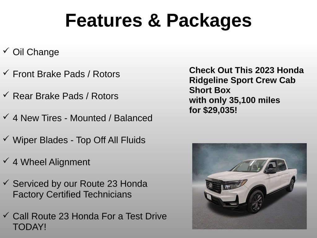 Certified 2023 Honda Ridgeline Sport image 4