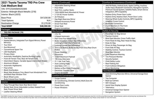 Certified 2021 Toyota Tacoma TRD Pro AWD/4WD image 36