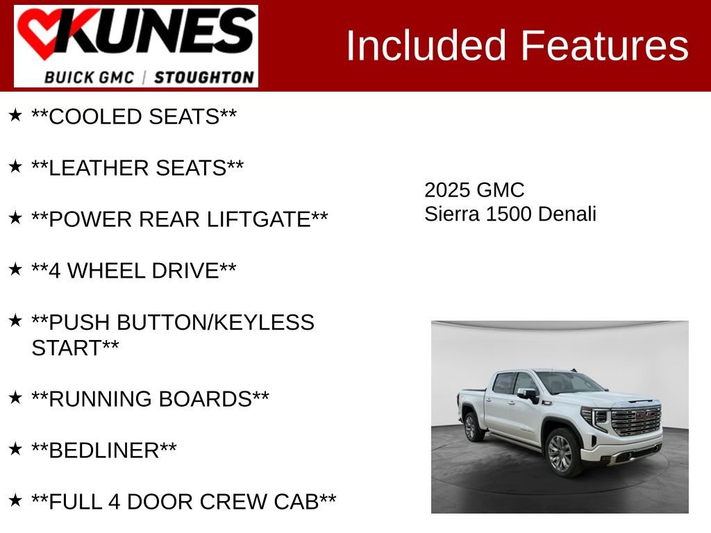 Used 2025 GMC Sierra 1500 Denali w/ Denali Reserve Package AWD/4WD image 3