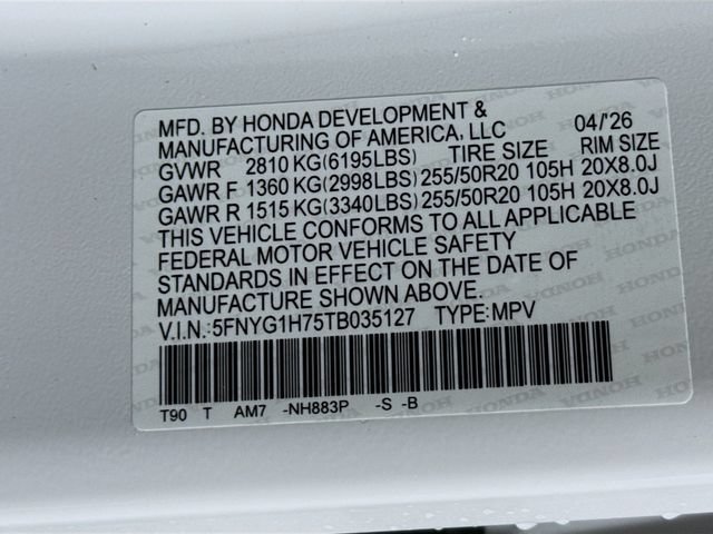 New 2026 Honda Pilot Touring image 37