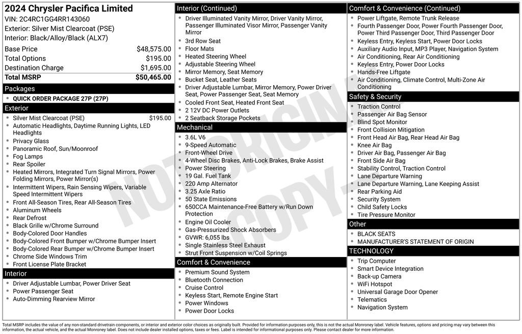 Used 2024 Chrysler Pacifica Limited FWD image 13