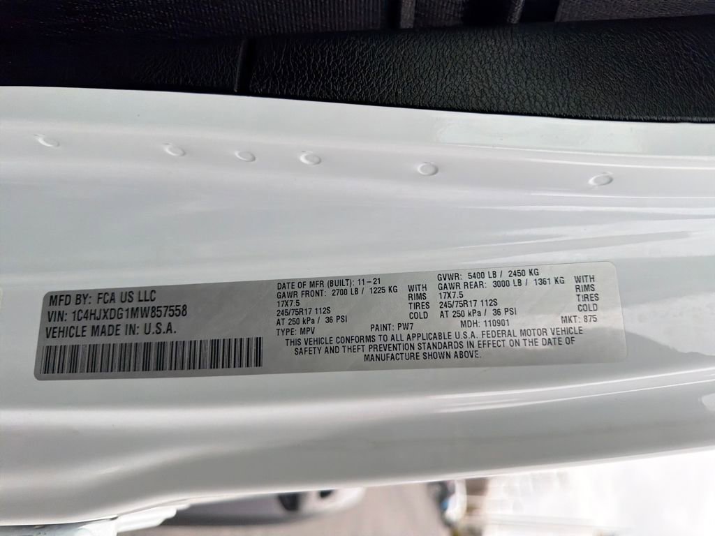 Certified 2021 Jeep Wrangler Unlimited Sport S image 28