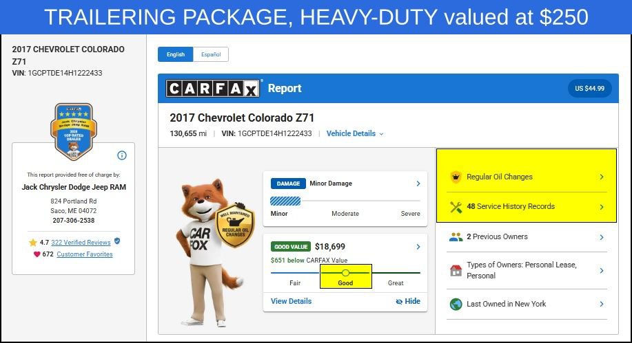 Used 2017 Chevrolet Colorado Z71 AWD/4WD image 12