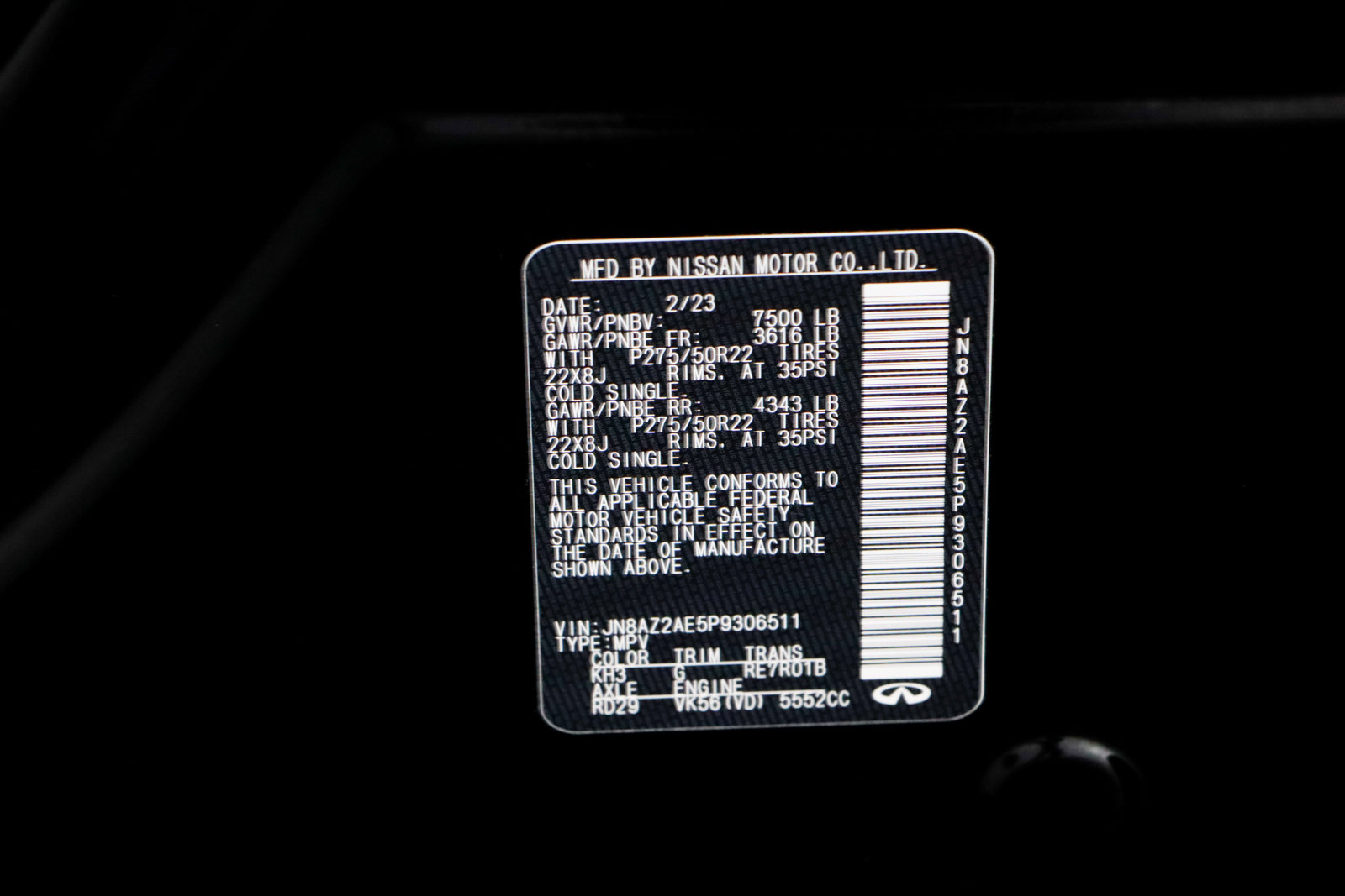 Used 2023 INFINITI QX80 Premium Select w/ Cargo Package image 37