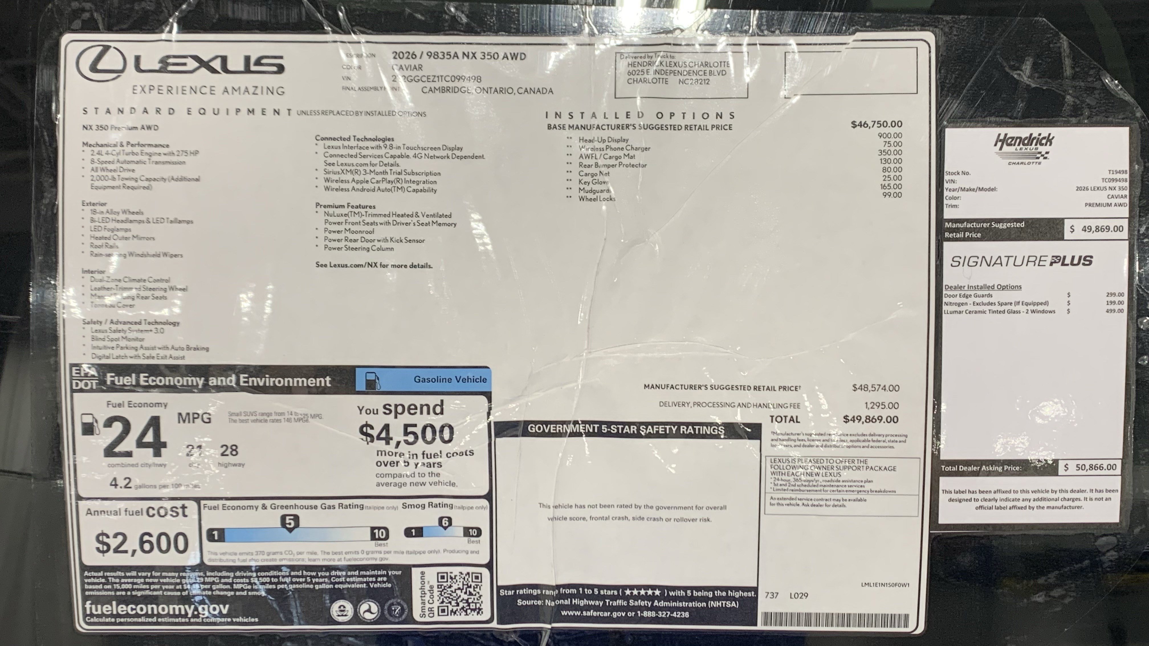 Certified 2026 Lexus NX 350 AWD w/ Accessory Package (2T) image 44