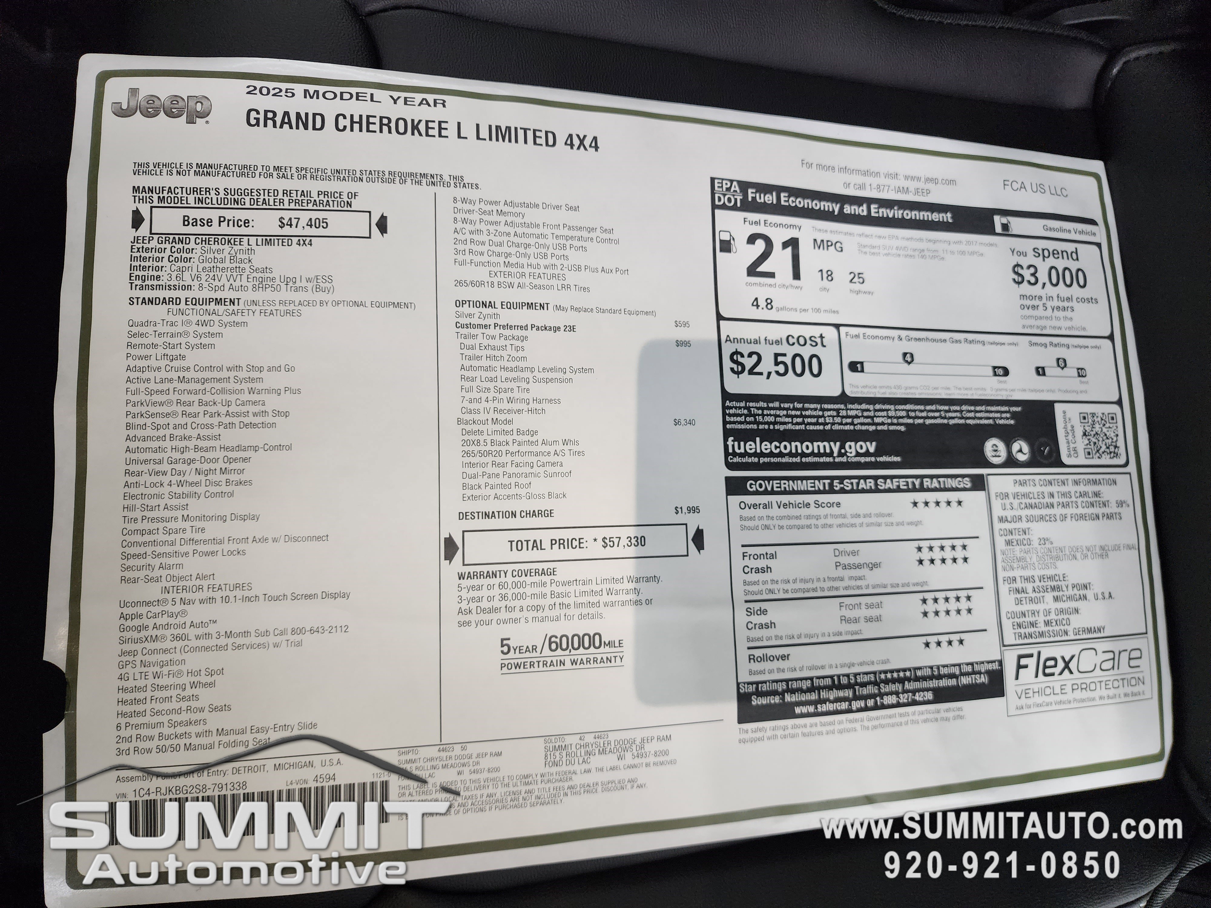 New 2025 Jeep Grand Cherokee L Limited w/ Trailer Tow Package image 34