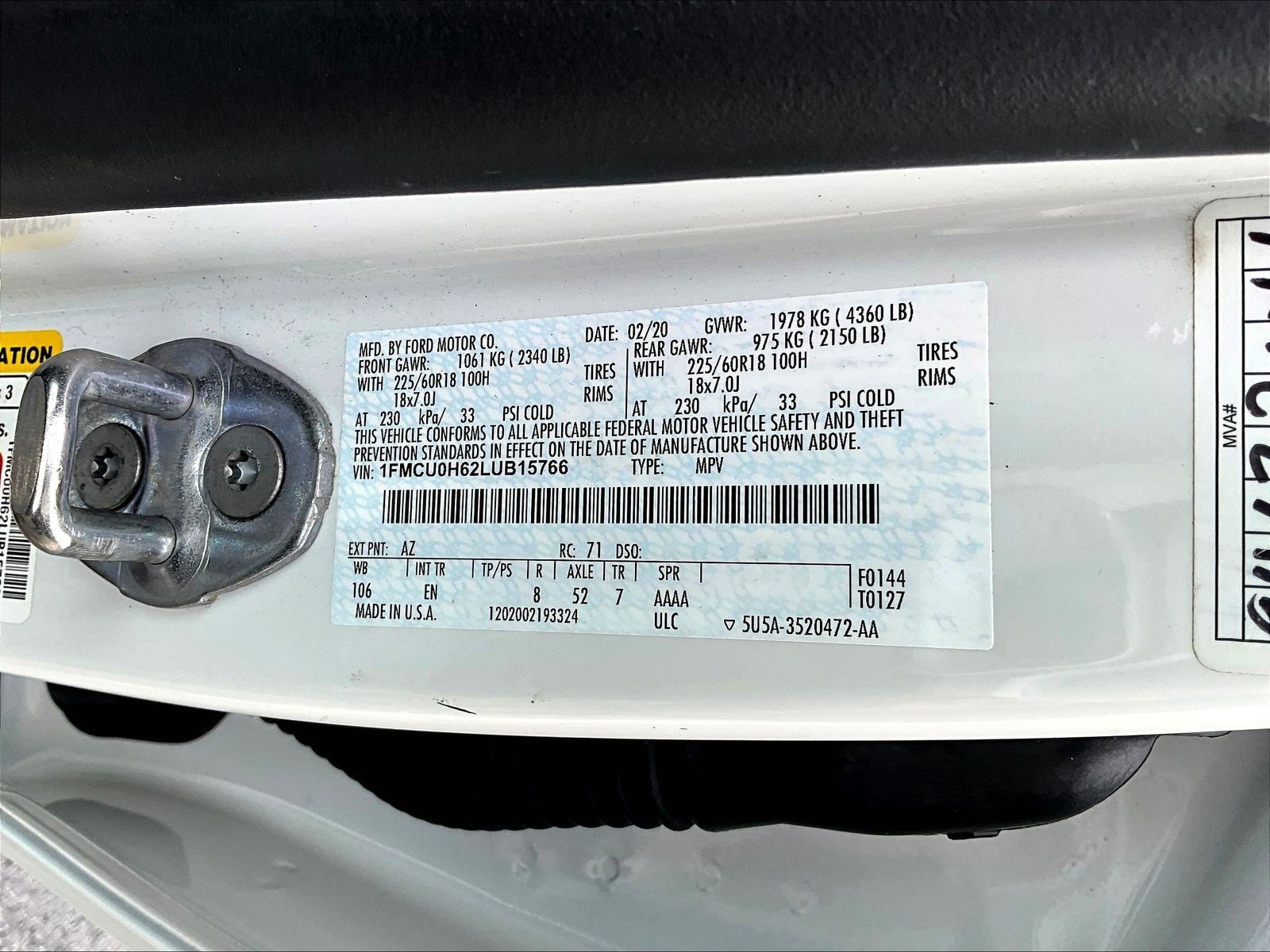 Used 2020 Ford Escape SEL FWD image 19