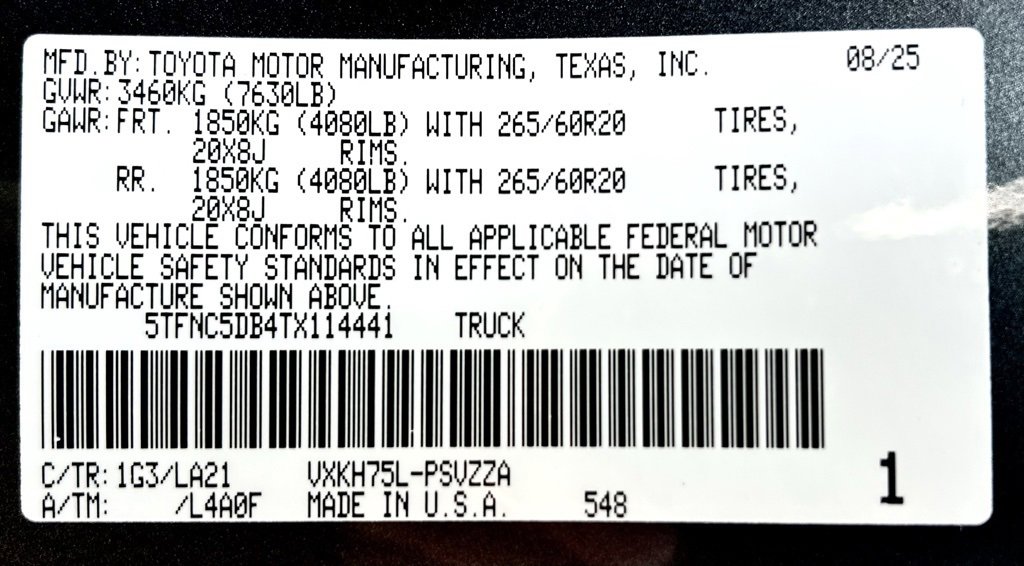 New 2026 Toyota Tundra Platinum image 25