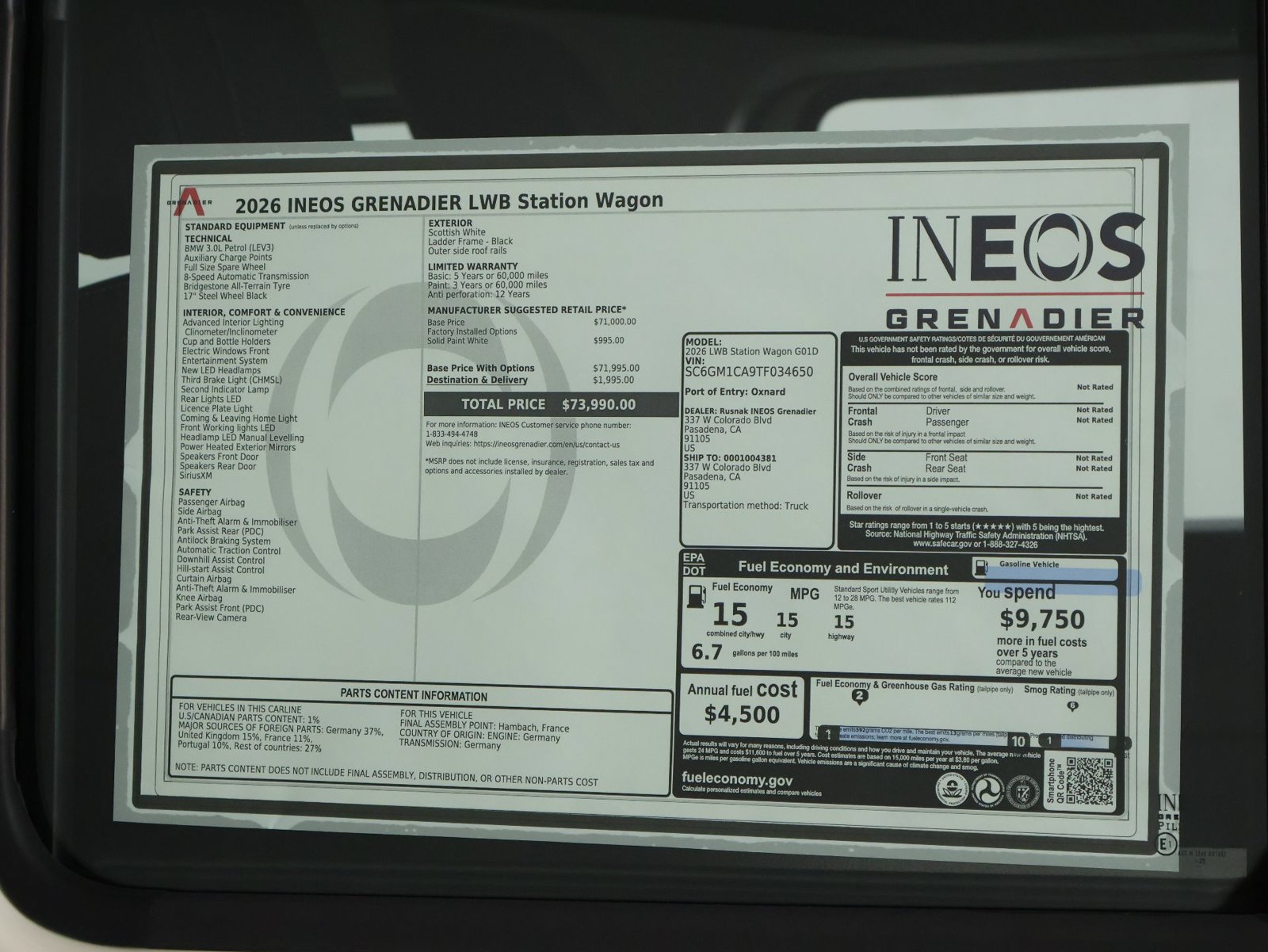 New 2026 INEOS Grenadier Station Wagon AWD/4WD image 22