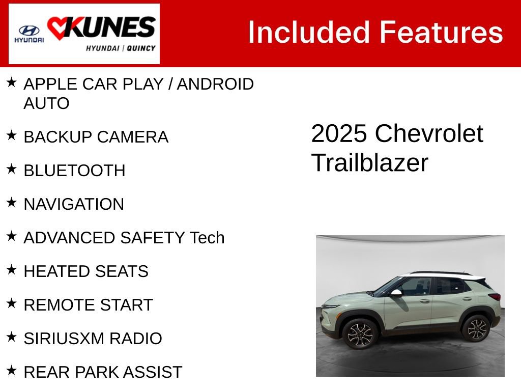 Used 2025 Chevrolet TrailBlazer ACTIV w/ Driver Confidence Package AWD/4WD image 2
