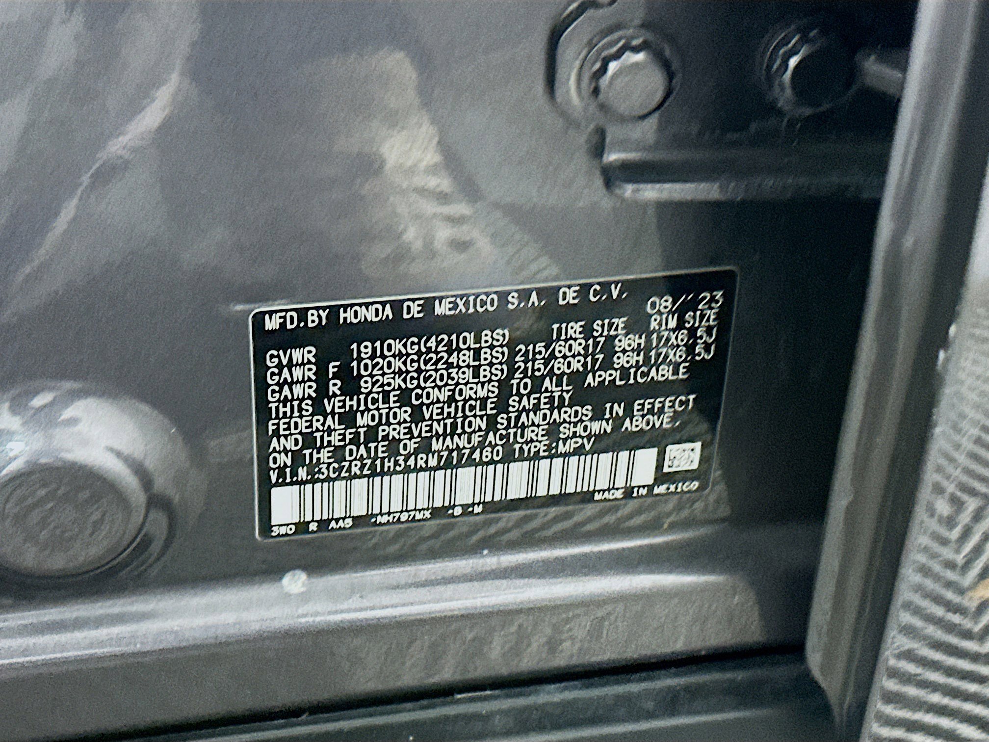 Used 2024 Honda HR-V LX image 12