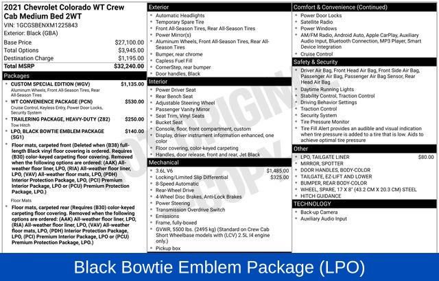 Used 2021 Chevrolet Colorado W/T w/ Custom Special Edition image 5