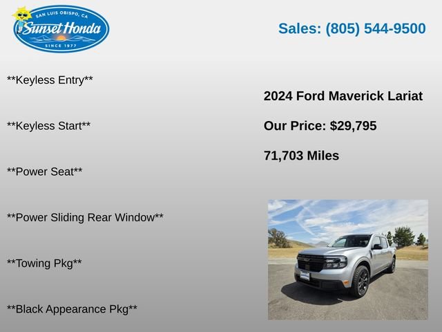 Used 2024 Ford Maverick Lariat w/ Black Appearance Package AWD/4WD image 14