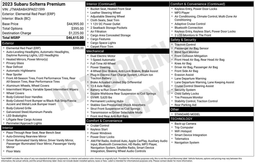 Used 2023 Subaru Solterra AWD image 17